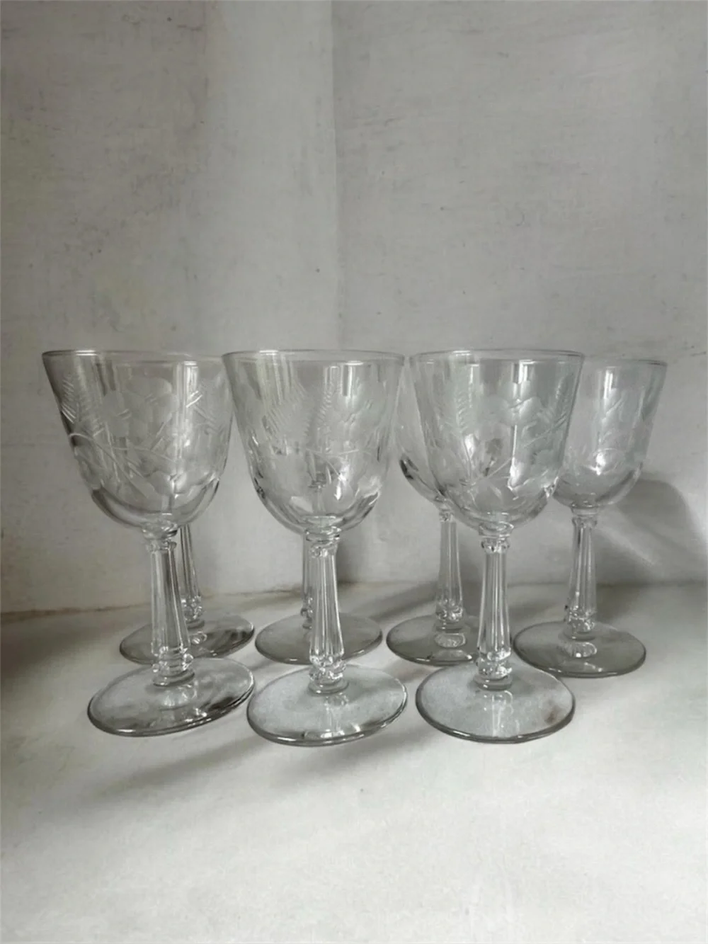 Libbey Glass Company Crystal Garland wine goblet, glasses set of 7